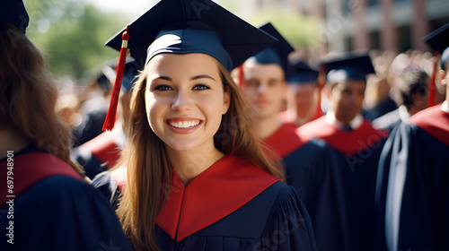 students after the graduation ceremony.