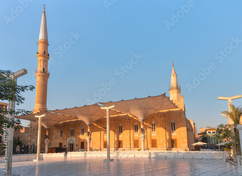 The famous Al-Hussein Mosque. This building is a mausoleum of Husayn ibn Ali. It is built in 1154 