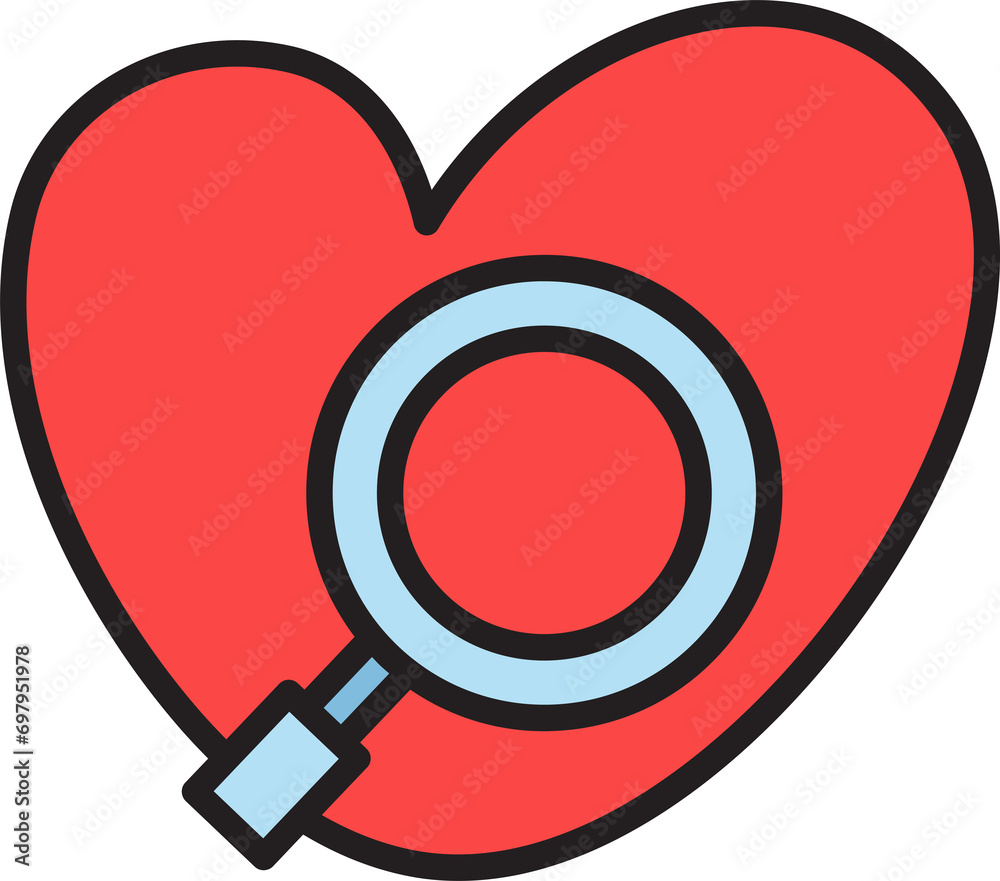 Heart and Magnifier Icon
Heart and Magnifier Icon