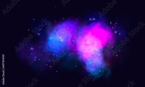 Colorful Space Galaxy and Nebula Background Wallpaper 