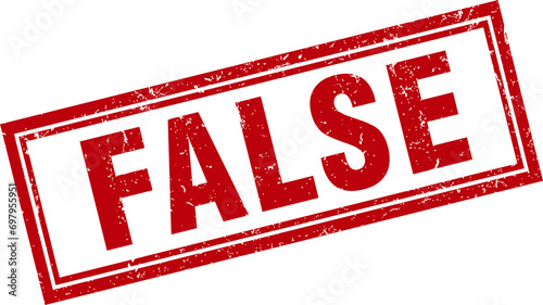 Red false rubber stamp