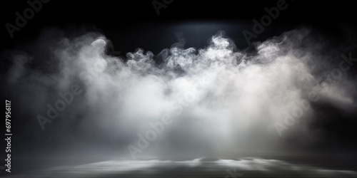 Ethereal smoke over the cement floor,, Realistic dry ice smoke clouds fog overlay perfect for compositing into your shots
