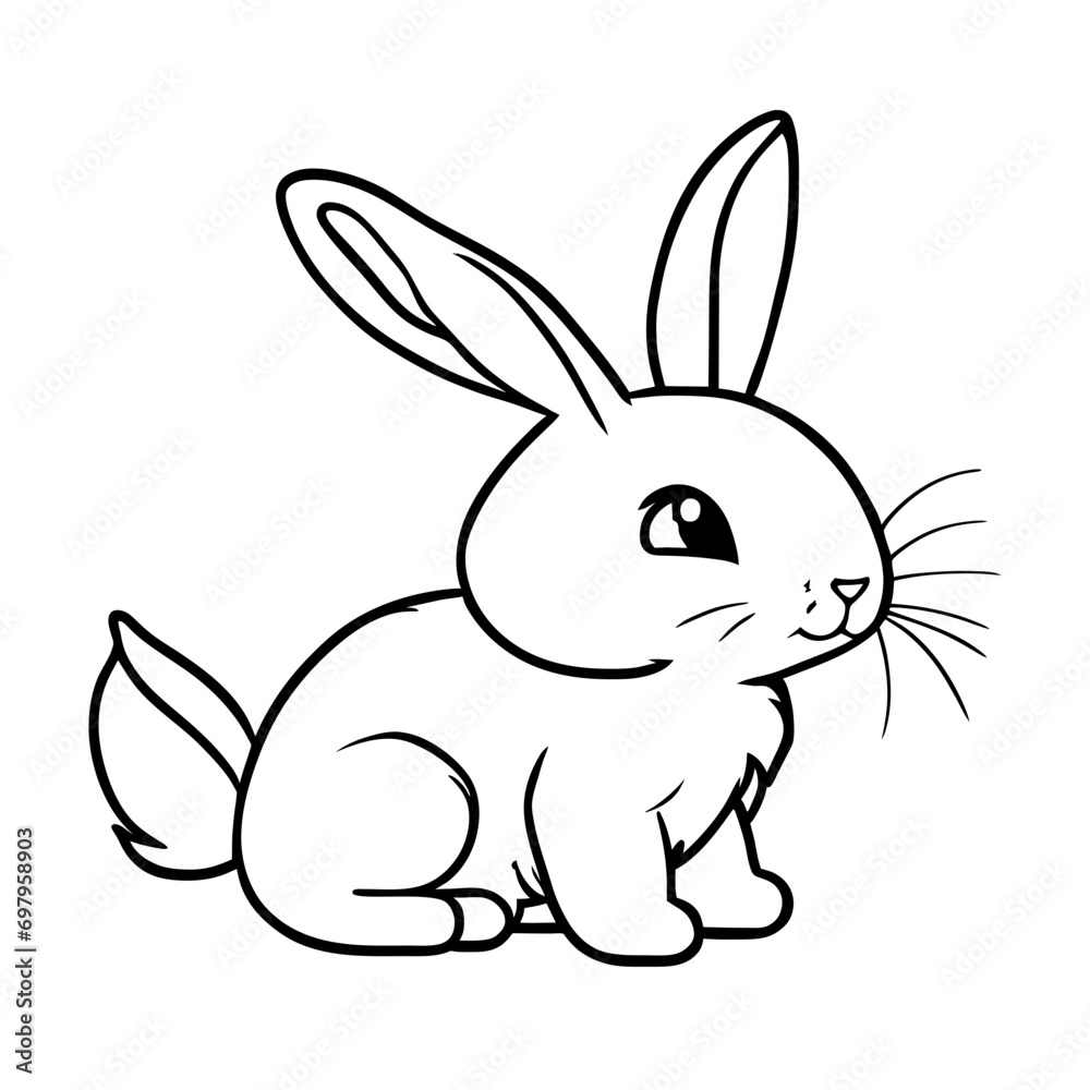 Cute animal, cute rabbit character Cute animal, cute rabbit character