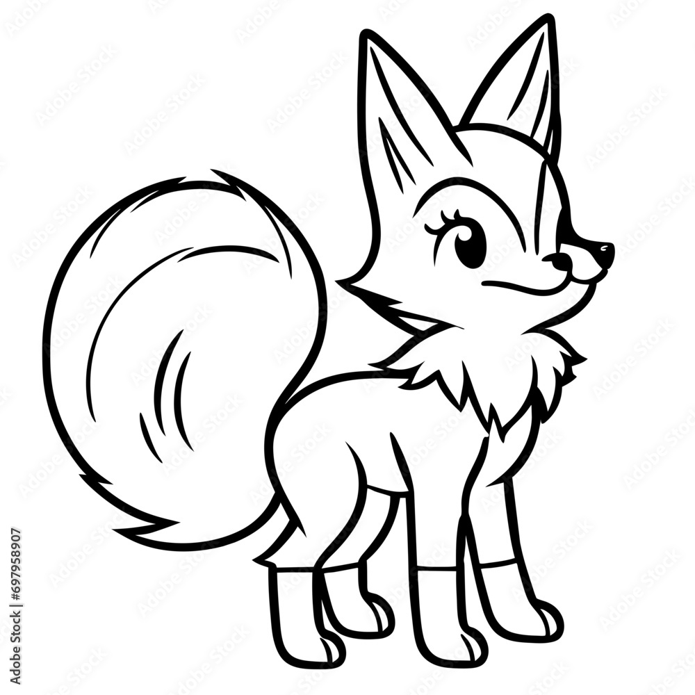 Cute animal, cute fox character