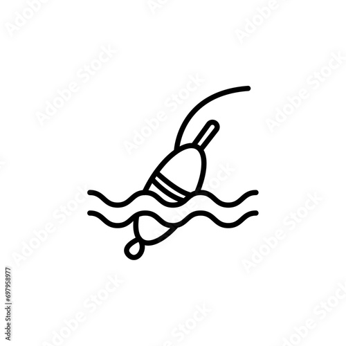 Fishing bait outline icons, minimalist vector illustration ,simple transparent graphic element .Isolated on white background