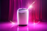 Trashcan with laser hair removal, 3D rendering. Generative AI