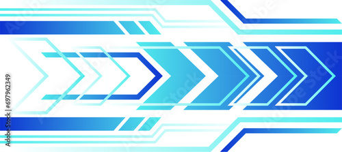 techno arrow blue lines gradient futuristic banner background