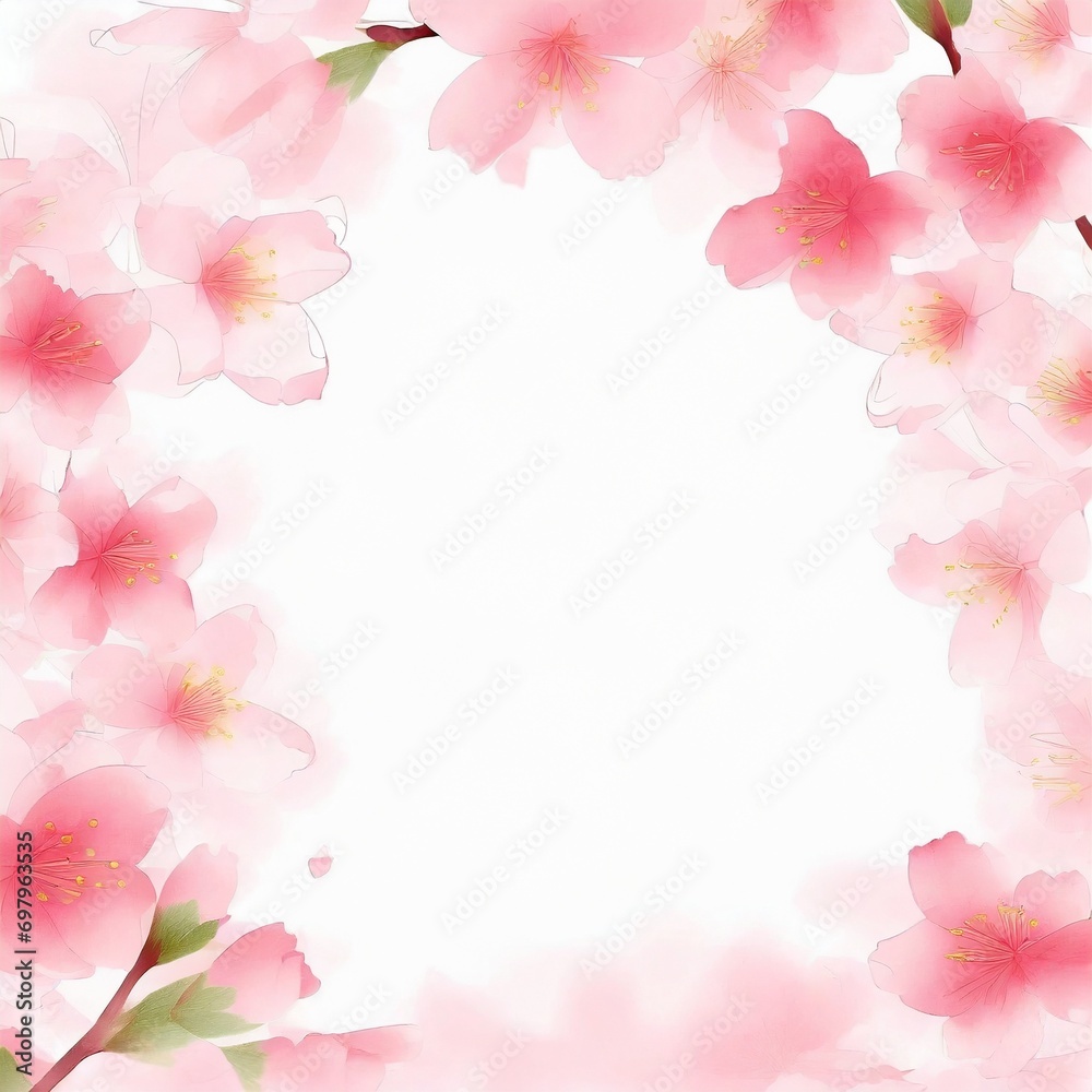 美しい桜の花のフレーム