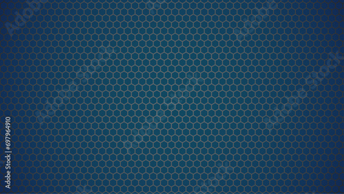 Abstract Blue Seamless Hexagon Honeycomb Background.