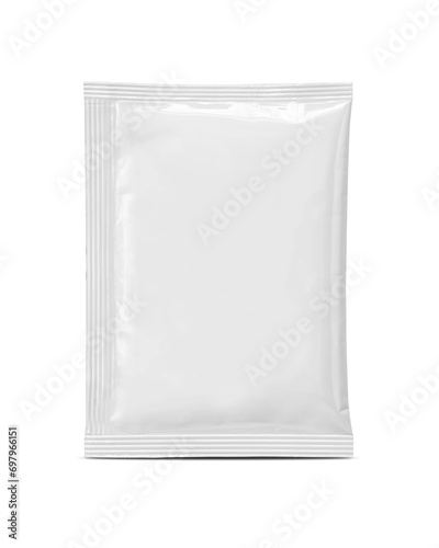 blank packaging white sachet for packaging design mock-up