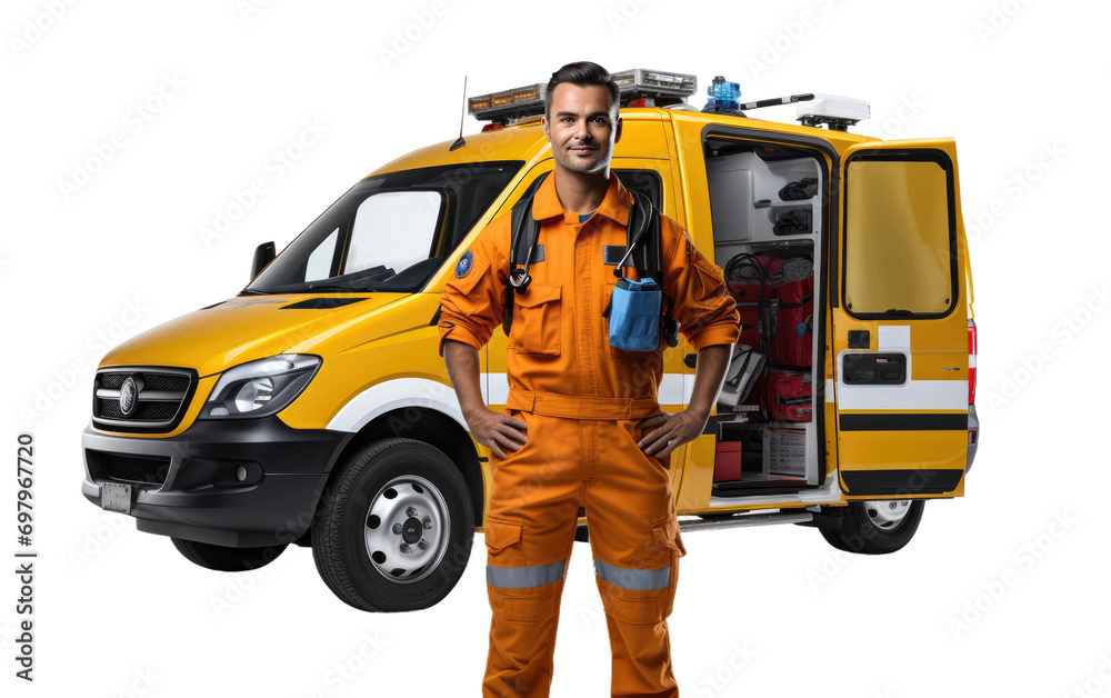 Rapid Response Resilience The Vital Role of Paramedics in Crisis Care on White or PNG Transparent Background Rapid Response Resilience The Vital Role of Paramedics in Crisis Care on White or PNG Transparent Background