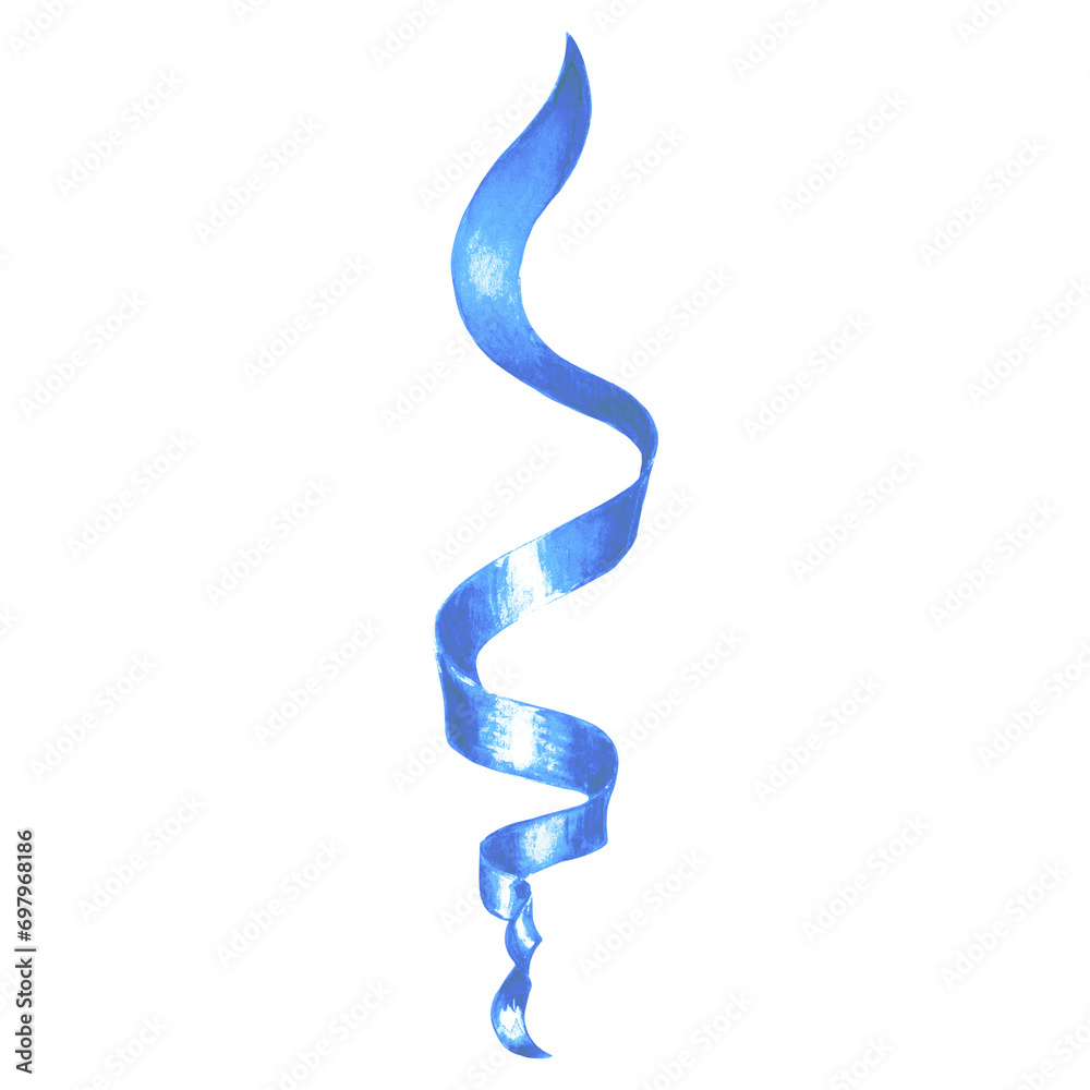 Watercolor ribbon serpentine isolated. Template of silk streamer for festive decoration. Hand drawn clipart for cards, wrapper, textile, birthday and holiday backdrop, printing sticker and packaging Watercolor ribbon serpentine isolated. Template of silk streamer for festive decoration. Hand drawn clipart for cards, wrapper, textile, birthday and holiday backdrop, printing sticker and packaging