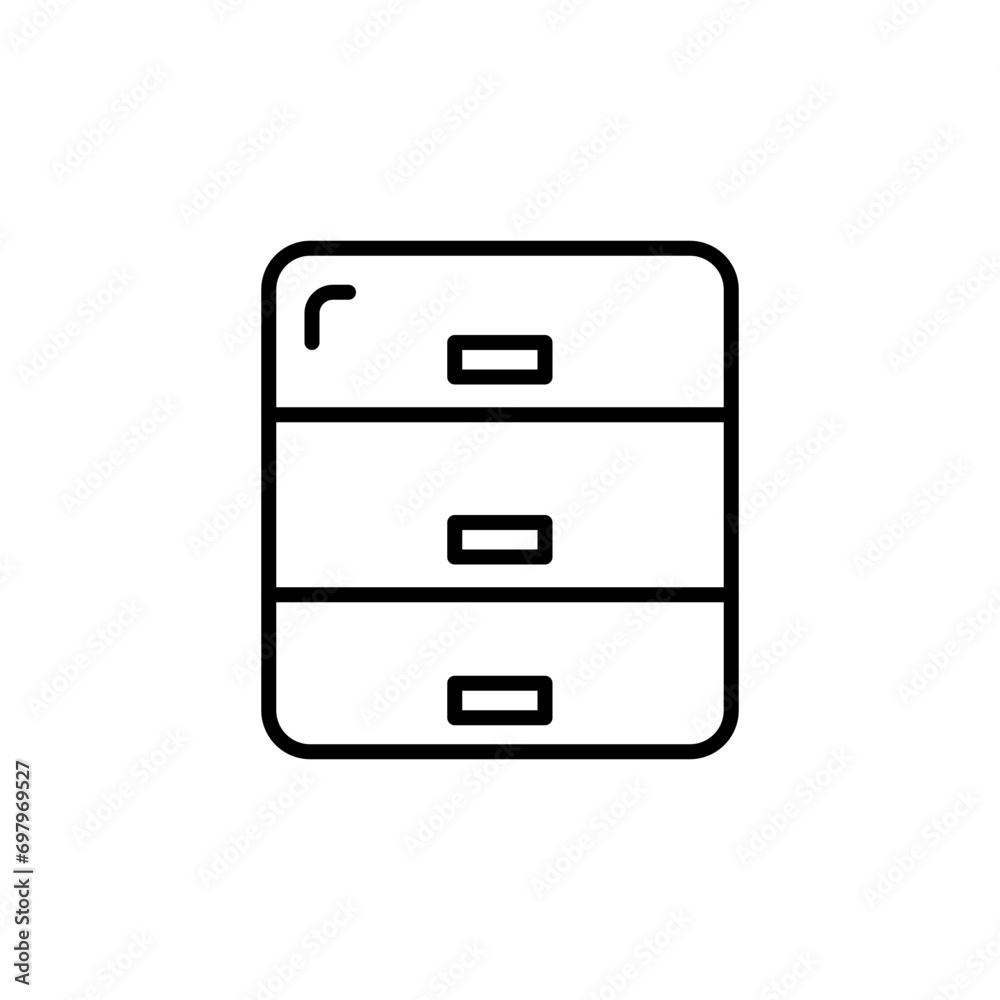 Drawer outline icons, furniture vector illustration ,simple transparent graphic element .Isolated on white background Drawer outline icons, furniture vector illustration ,simple transparent graphic element .Isolated on white background