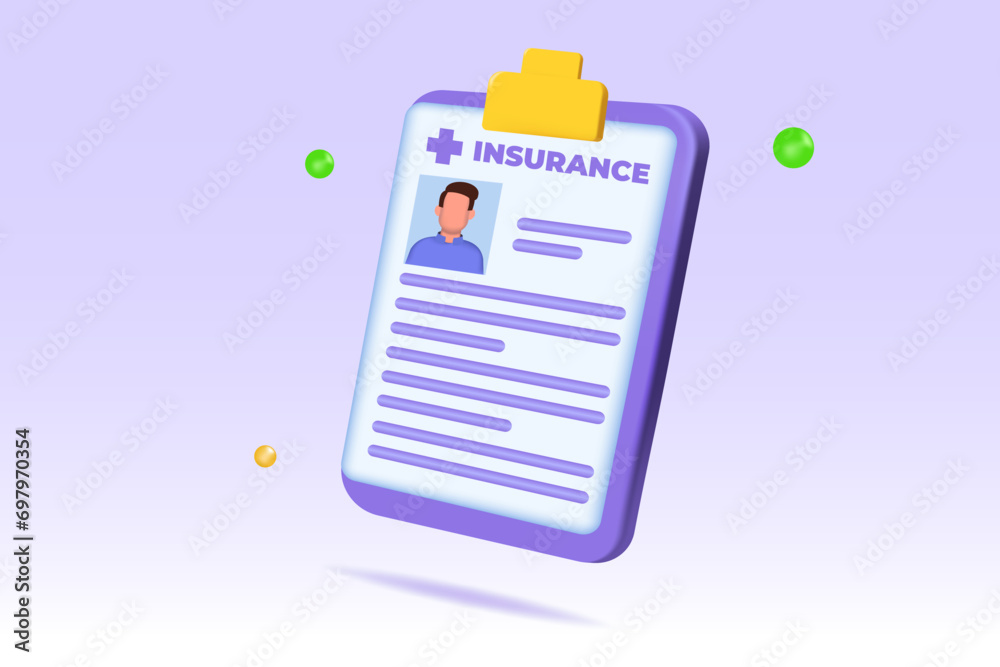 Medical insurance app icon. Vector 3D illustration. Medical insurance app icon. Vector 3D illustration.
