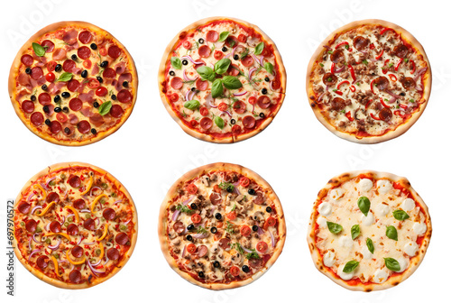 pizza isolated on transparent background, png, Generative Ai
