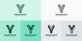 Modern Letter Y Logo Set, Suitable for business with Y or YY initials
