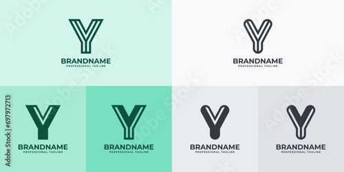Modern Letter Y Logo Set, Suitable for business with Y or YY initials photo