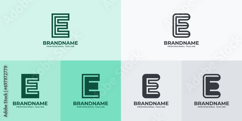 Modern Letter E Logo Set, Suitable for business with E or EE initials