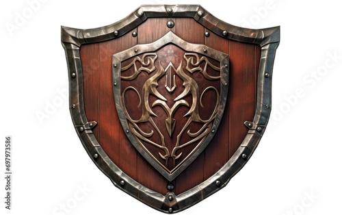 Defensive Mastery Strategies with the War Shield in Conflict on White or PNG Transparent Background photo