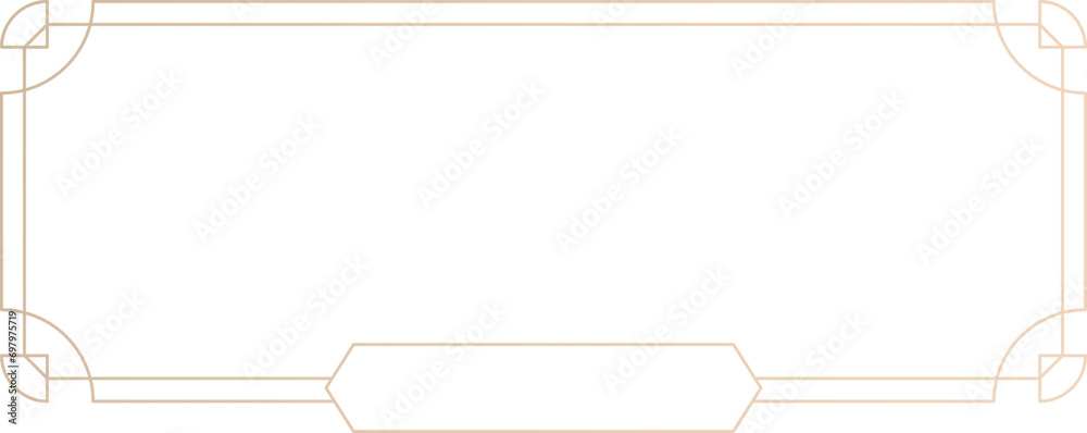 Luxury golden art deco frame element vector Luxury golden art deco frame element vector