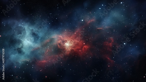 Scenery fantasy Nebula in deep space with stars dramatic background. AI generated image