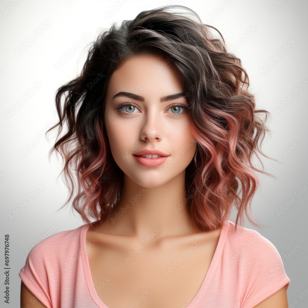 Beautiful Smiling Woman Clean Skin Natural On White Background, Illustrations Images Beautiful Smiling Woman Clean Skin Natural On White Background, Illustrations Images