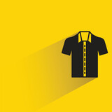 shirt with shadow on yellow background
