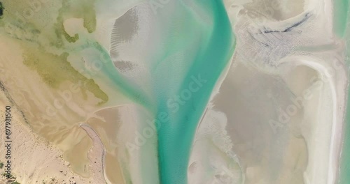 Top View Of Detwah Lagoon On The Coast Of Socotra, Yemen. Aerial Shot photo