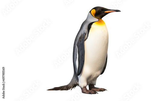 Waddle and Slide Penguin Isolated On Transparent Background