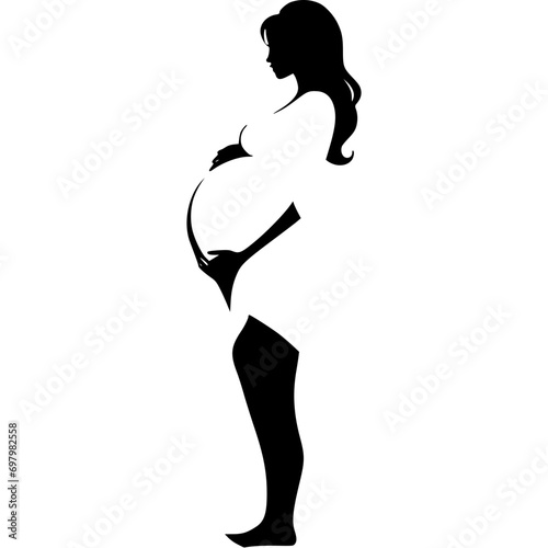 Silhouettes of expectant mothers.