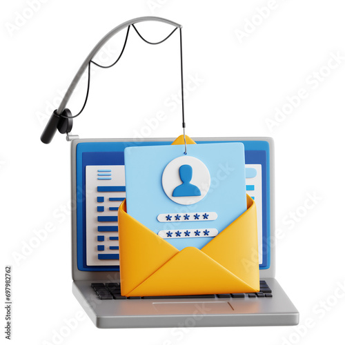 3D Illustration of Phishing Threat
