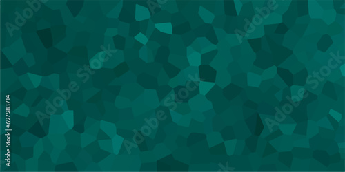 Quartz Dark mint and teal Broken Stained Glass Background. Voronoi diagram background. Seamless pattern with 3d shapes vector Vintage Quartz surface white for bathroom or kitchen 