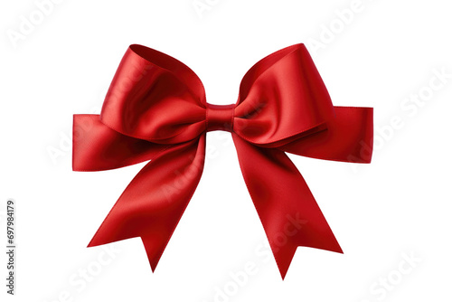 The Allure of a Red Golden Ribbon Isolated On Transparent Background