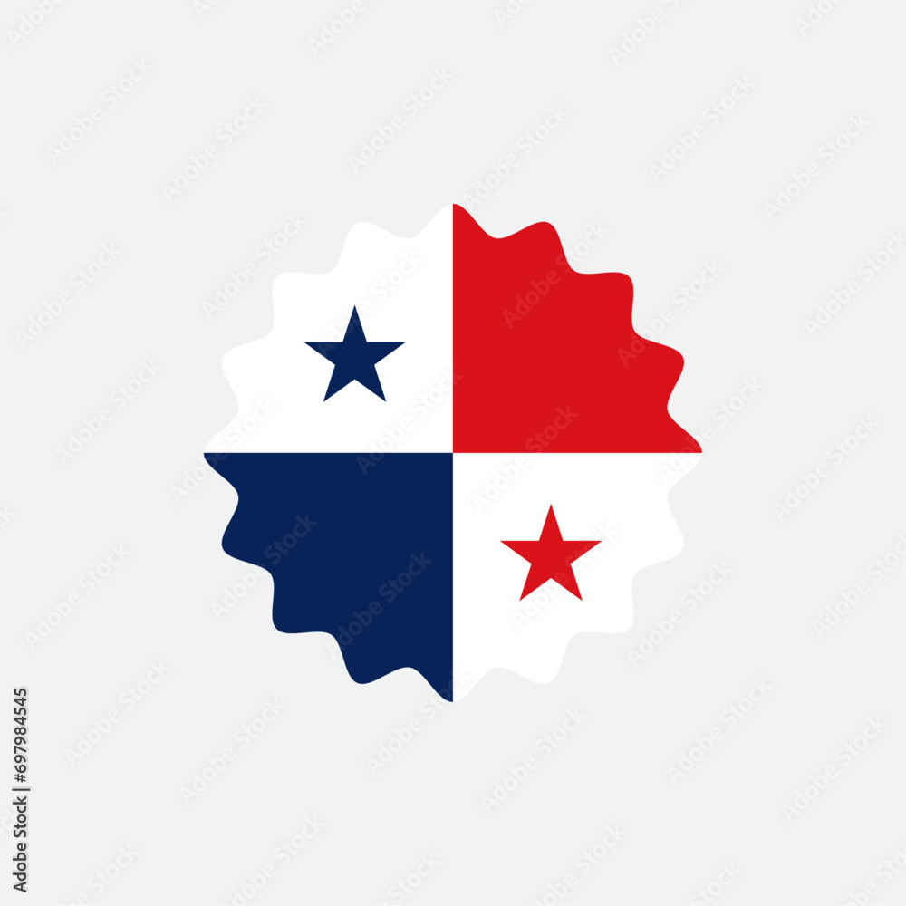 Panama flag vector label badge Panama flag vector label badge