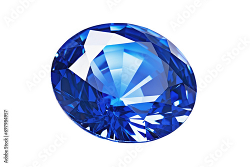 Stone Sapphire Isolated On Transparent Background