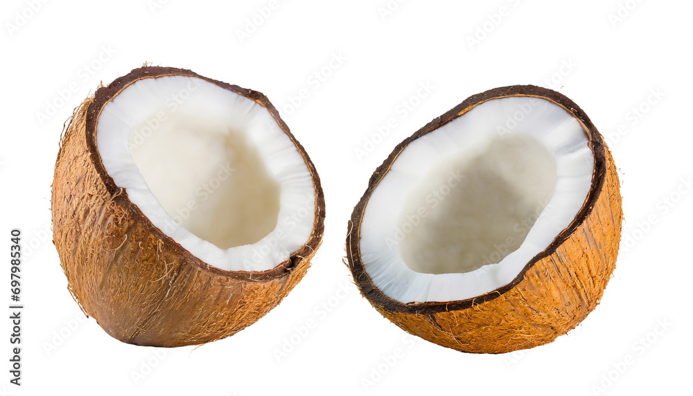 Delicious coconuts cut out