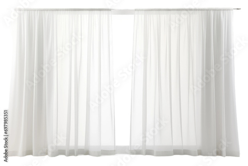 Beauty of Sheer Curtain Isolated On Transparent Background