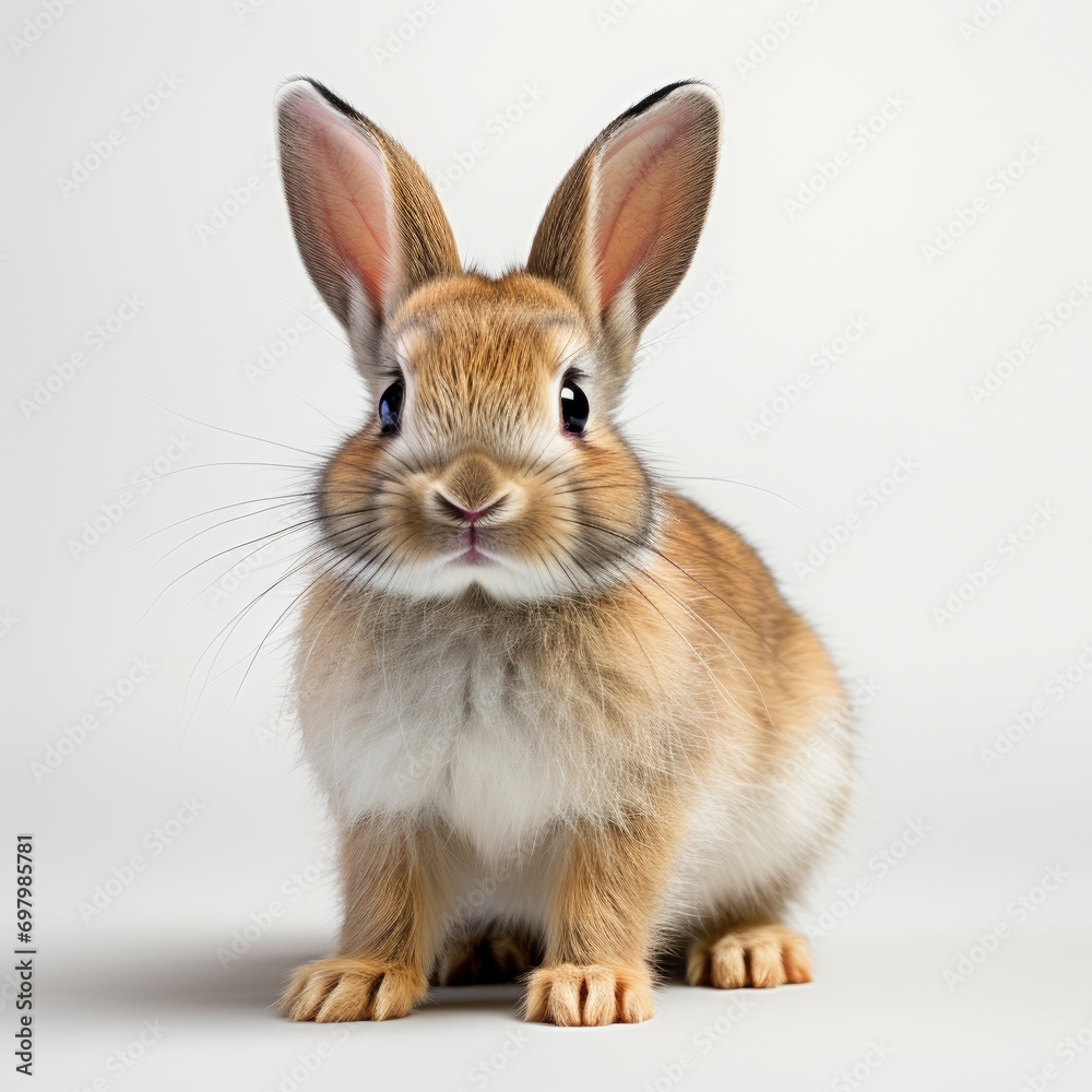 Photo Gray Bunny On White Background On White Background, Illustrations Images Photo Gray Bunny On White Background On White Background, Illustrations Images