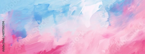 Abstract pastel color stain brushstroke background banner illustration pink blue art oil and acrylic smear blot canvas painting wall texture pattern multicolor