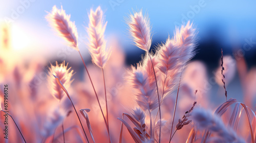 Abstract Oat-growing field Background with a natural gradient of pink and blue © Rizwan Ahmed Mangi