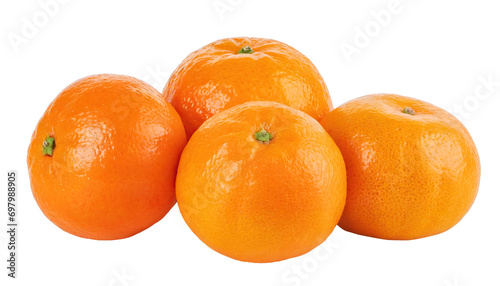 Delicious tangerines - isolated on transparent background