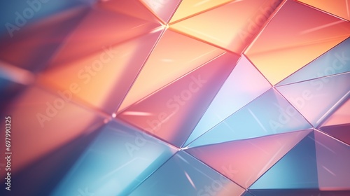Intersecting geometric shapes in pastel hues forming an abstract backdrop.. Generative AI 