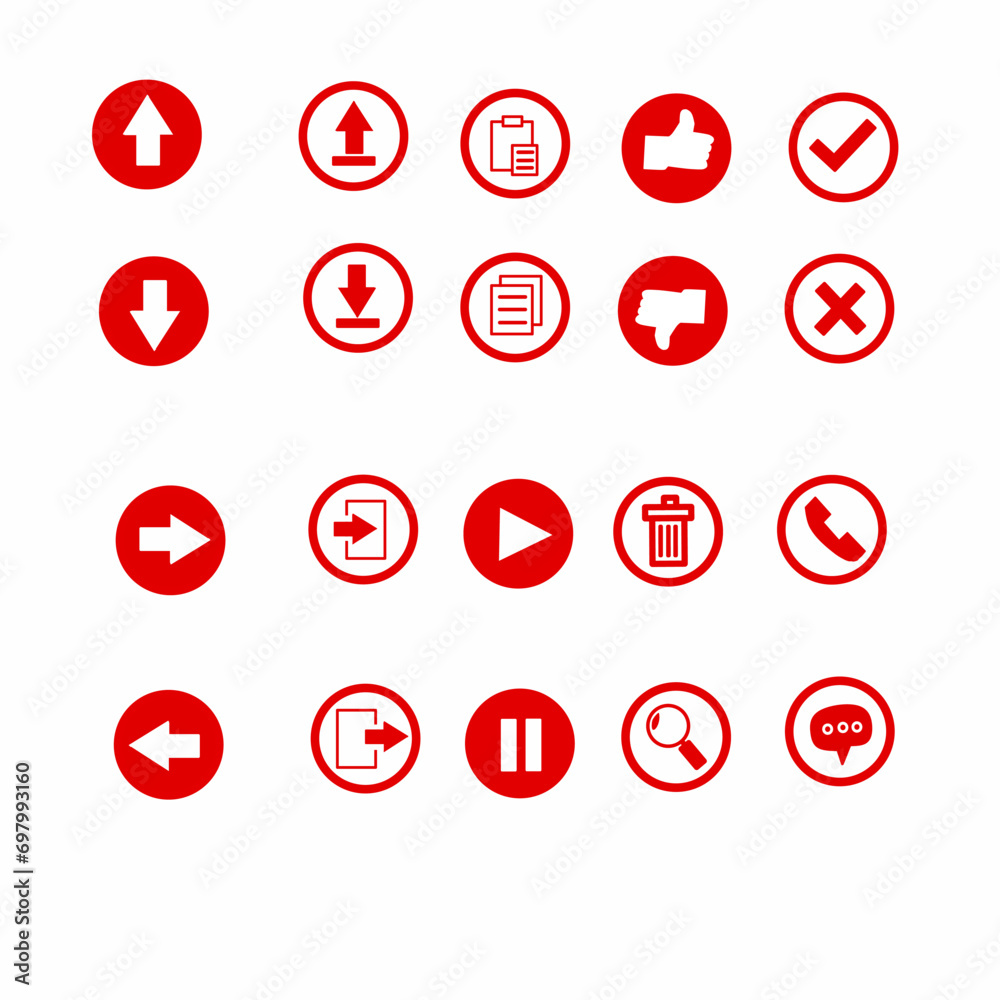 set of icon for apps and website set of icon for apps and website