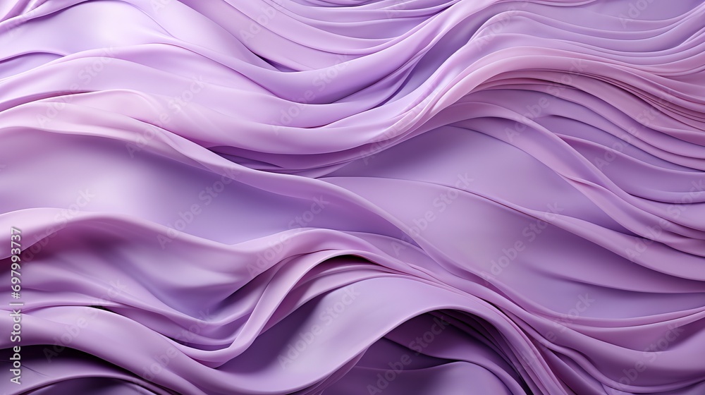 Fototapeta premium A close-up of flowing, wrinkled purple fabric made of silky material. The image captures the elegance and texture of the vibrant and draping material
