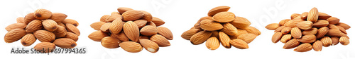 Delicious almonds set, PNG photo