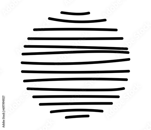 Abstract Circle of stripes. Geometric simple figure. Vector illustration.