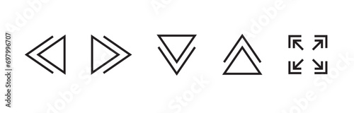 Arrow series icons with transparent background. Vector illustration icons collection. eps, png, jpg