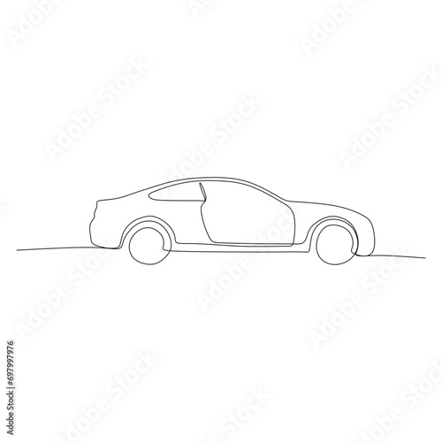 speeding car drawn with vector