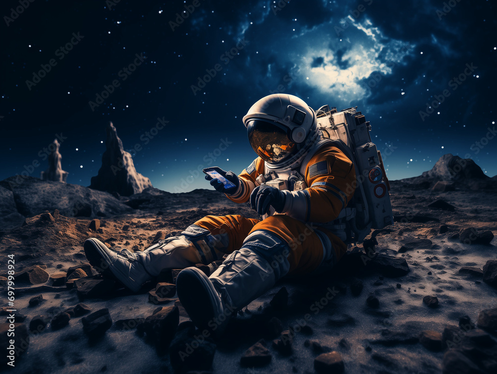 astronaut on the moon astronaut on the moon