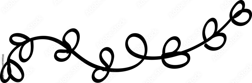 Hand drawn foliage element vector Hand drawn foliage element vector